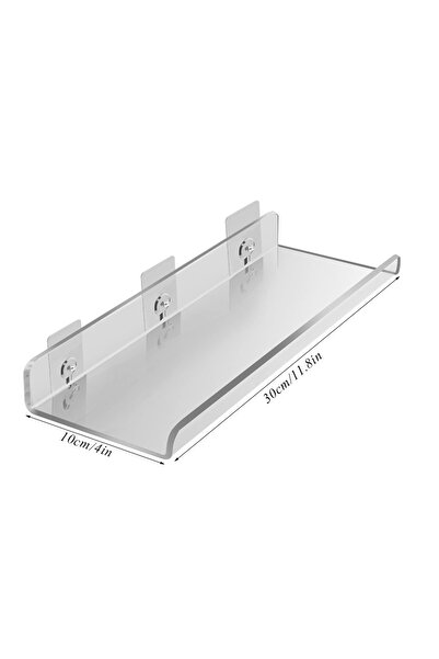 Choice رف تخزين عائم من الأكريليك الشفاف من كلير-بي، رف تخزين ذاتي اللصق لتزيين الحائط، رف كتب ألعاب
