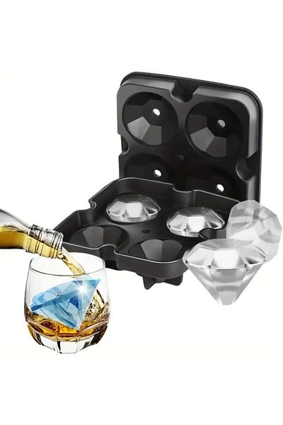 Choice Black Skeleton Silicone 3d Ball ,skull, Diamond-shaped Ice Mold ,reusable Ice Cube Mold Ice Cube Tra