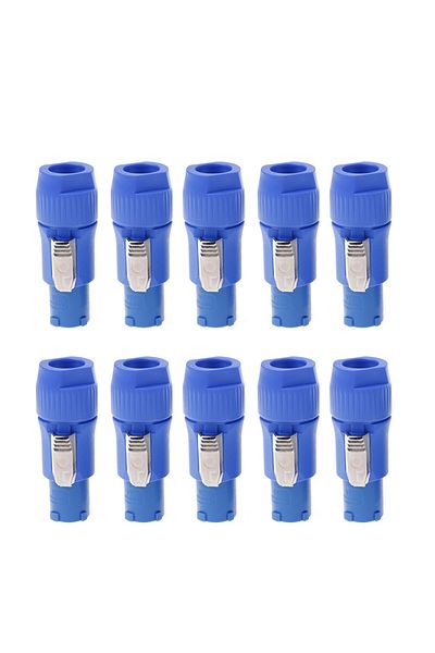 Choice Blue 10pcs Powercon Connector Male Plug 3 Pin Speaker Plug 3 Pin Male Power Connector 20a 250v Ac Po
