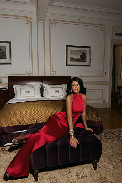 Eyyo Κόκκινο φόρεμα Aldonsa με χαμηλή πλάτη ATE-1318