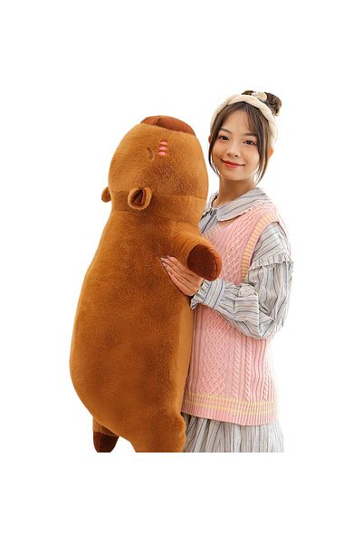 Choice Kawaii Capybara Plush Toy Stuffed Capibara Fluffy Doll Long Sleep Soft Pillow Sofa Cushion Nap Sl...
