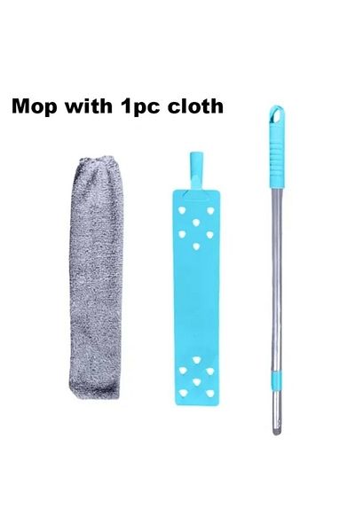 Choice Mop White 1pcs Cloth Untior Long Handle Dust Mops Floor Ceiling Cleaning Mops Bed Bottom Dust Cleane