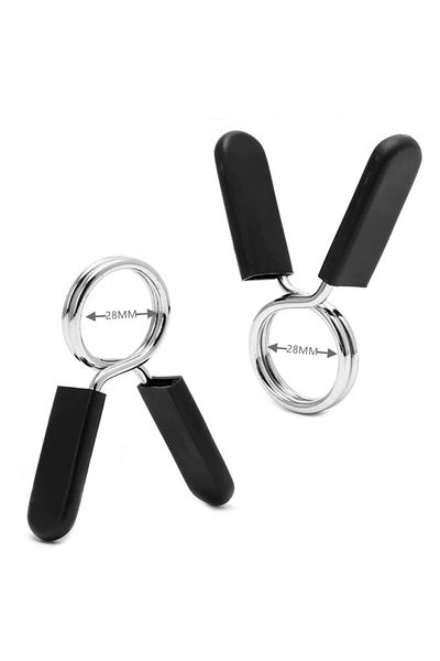 Choice 2.8cm 2 Piece 25/28/30 Mm Barbell Clamp Spring Collar Clips Gym Weight Dumbbell Lock Standard Liftin