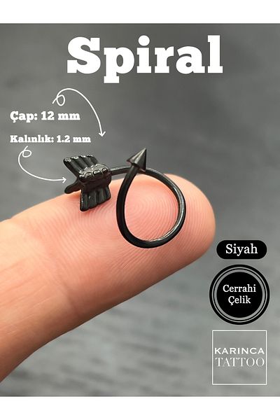 Karınca Piercing Spiral Helix Bridge - Ring Cartilage Ear Piercing