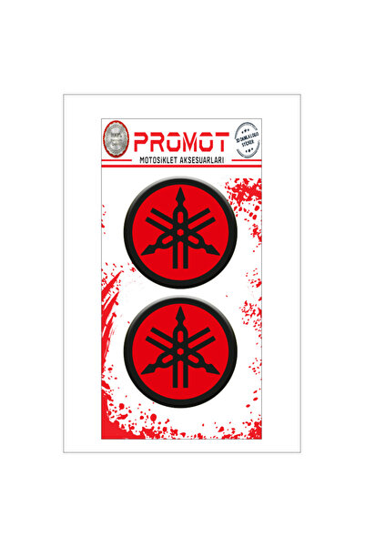 PROMOT MOTORSİKLET AKSESUAR YAMAHA 3D KABARTMALI DAMLA LOGO STİCKER 5cm 05