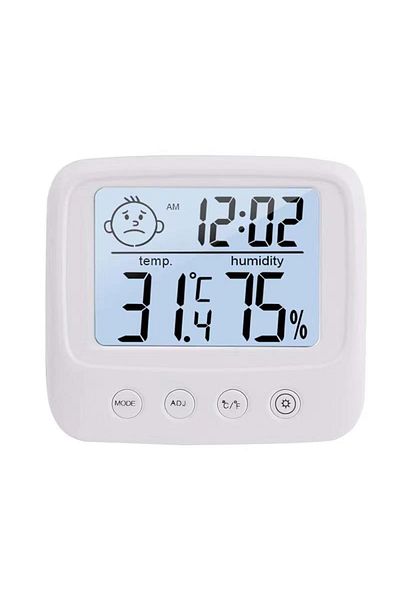 HPff HomePuff With Backlight Indoor Thermometers Digital Hygrometer Room Thermometer And Humidity Gauge With Clock