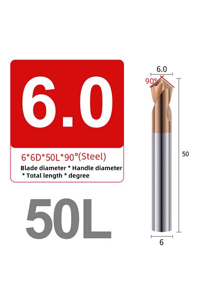 kakarot 6x6dx50lx90deg-st Spot Drill Bit Point Angle 60 90 120 Degree For Machining Hole Drill Chamf