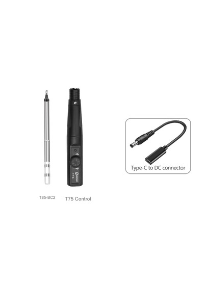 QUECOO طقم T75 وBC2 من مكواة اللحام الكهربائية Quicko T75 96W أداة إصلاح محطة...