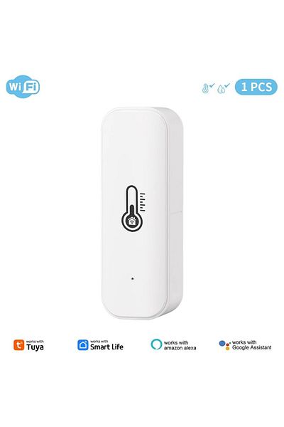 Choice 1pc Wifi Tuya Zigbee/wifi Temperature Humidity Sensor Home Connected Thermometer Compatible With Sma