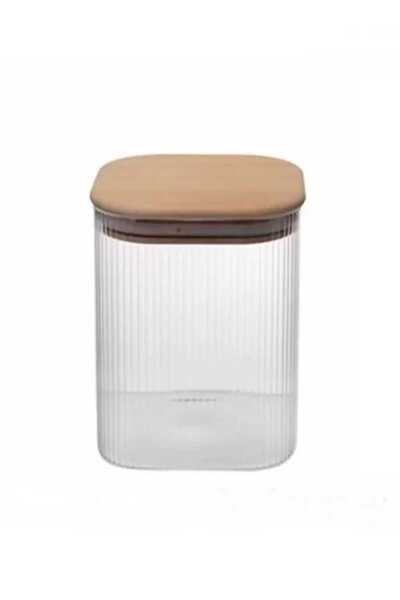 CENGİZ ÇEYİZ Mien Bambu Kapaklı Cam Kavanoz 700 ml BOR005