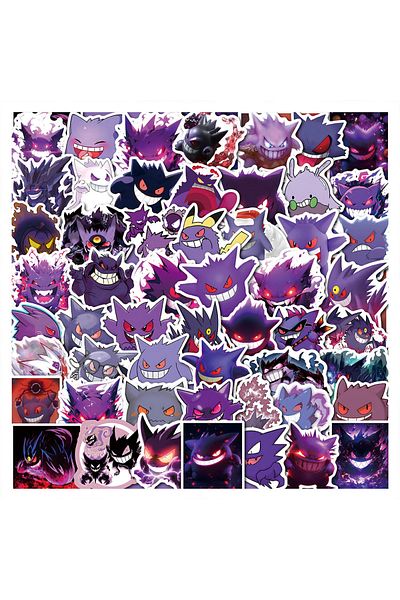 Choice 50pcs 10/30/50pcs Anime Pokemon Gengar Stickers Cool Cartoon Kids Decals Toy Diy Phone Case Water Bo