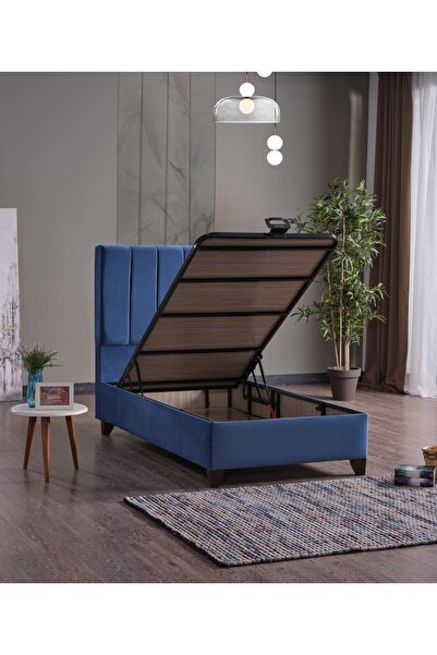Yatakcım Blue Star Baza + Başlık + Yatak Set (3 lü set) Mavi