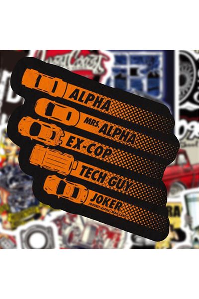 Choice 50PCS Cartoon Retro Car Personalized Graffiti Creative Helmet Sticker Toy Skateboard Guitar Mobil...