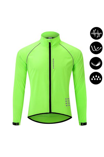 WOSAWE EU XL (ASIA 2XL) BL244-G Hot Sale WOSAWE Men's Cycling Windbreaker Ultralight Reflective Windproof J