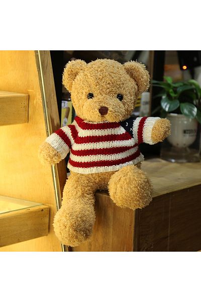 Choice 30cm Red Jumper Teddy Bear Plush Toy Bear Girlfriend Valentine's Day Children's Day Annual Meeting S