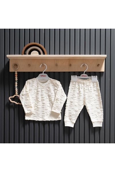 Tiffany Ecru Moon Theme 2-Piece Baby Set - 35012