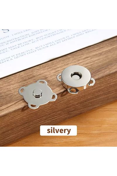 Choice 10pcs Silvery 10 Sets Magnetic Snap Button Metal Plum Blossom Sew On Button Clasps Fasteners For Pur