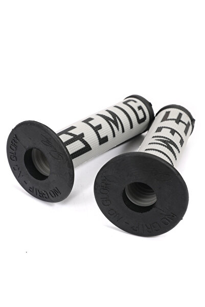 Choice1 ملحقات موتوكروس باللون الرمادي والأسود، مقابض دراجات نارية، مقابض متق...