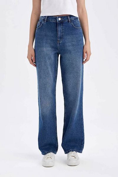 DeFacto 90er-Jahre-Jeanshose mit weitem Bein und hoher Taille, D8153ax24wn