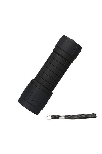 Choice Black Mini Portable Flashlight Nine Xpe Lamp Beads Strong Lighting Using 3 No.7 Batteries Fixed Focu
