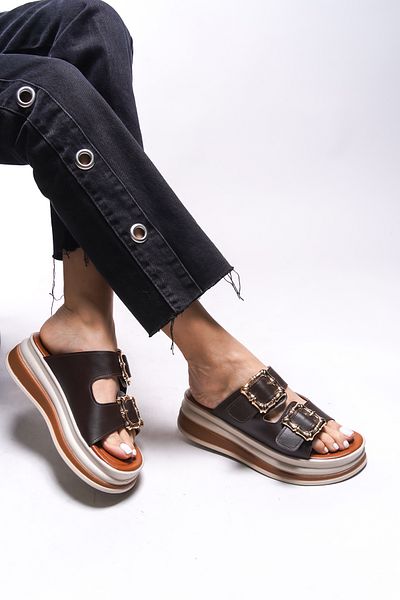 Riccon Rohlarth 0012322   Modell Braun Damen Hausschuhe