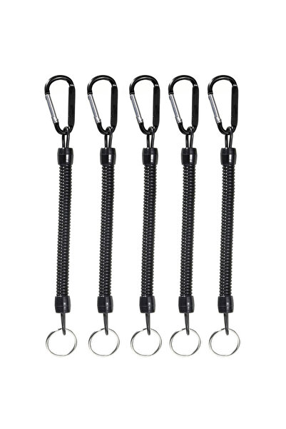 Choice 5 قطع من حبال الصيد باللون الأسود مع حلقة تثبيت وحبال القوارب وحبال ال...