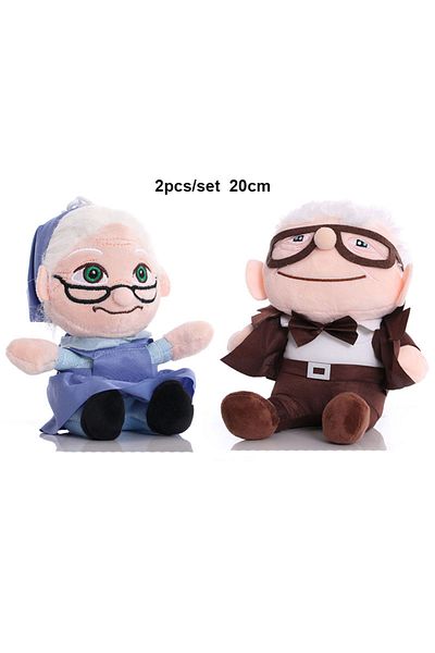 Choice 20cm 2pcs 2pcs/set 15/20cm Brinquedos The Movie Up Carl Grandfather Grandmother Cartoon Stuffed Soft