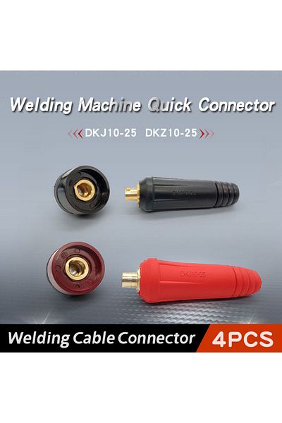 Choice 4PCS DKJ10-25 Welding Machine Quick Fitting TIG DKZ10-25  Welding Cable Panel Connector Socket Se...