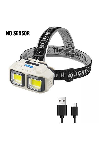 Choice No Battery Sensor Cob Led Powerful Headlamp Usb Rechargeable Head Torch 18650 Battery Waterproof Hea