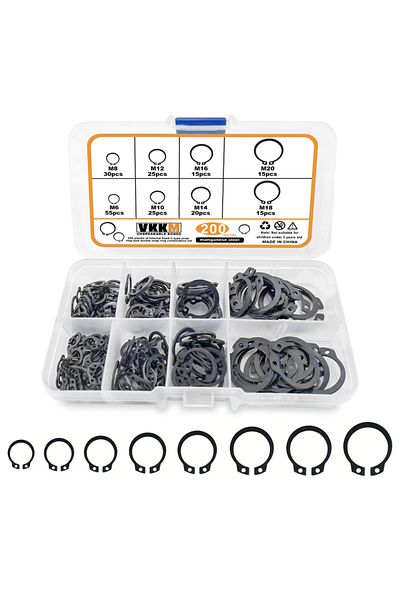 Choice 200pcs 200pcs Clasp Store Category Manganese Steel External Clasp Clasp Fixed Clasp Set,8 Sizes, Sui