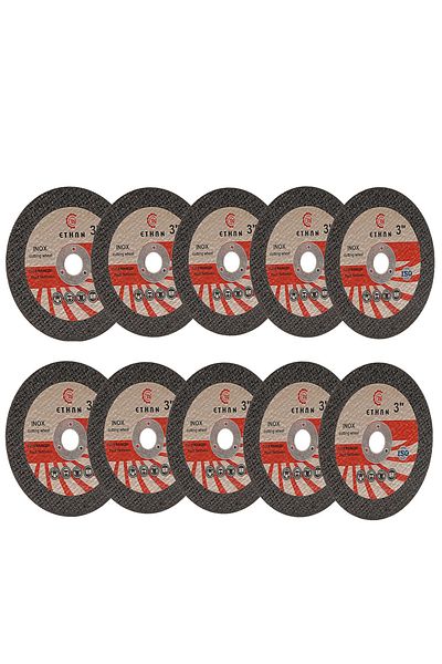 SI FANG 10pcs 75mm Sbestily 10pcs 75mm Circular Resin Saw Blade Mini Cutting Disc Metal Fast Cut Grinding W