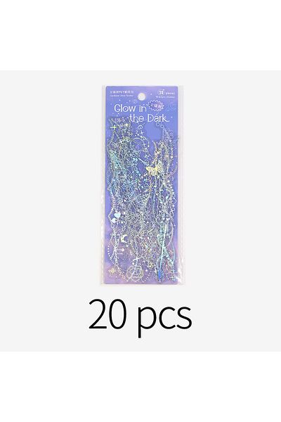Choice D 20 Pcs/pack Laser Flash Long Strip Stickers Hand Made Creativity Stick Labels Adhesive Diy Scrapb.