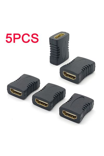 Choice 5 قطع 5 قطع موصل موسع متوافق مع HDMI موصل موسع أنثى إلى أنثى موصل لـ La