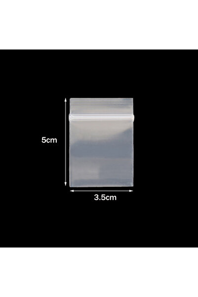 Choice 100 حقيبة بلاستيكي صغير شفاف بسحاب، مقاس 3.5 × 5 سم، 20 سلكًا، لتخزين ...