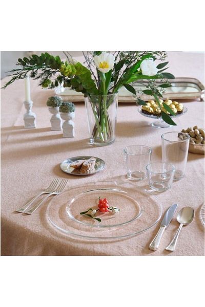 Vidivi 2-Piece Murano High Definition Glass Charger Plate Set 32cm