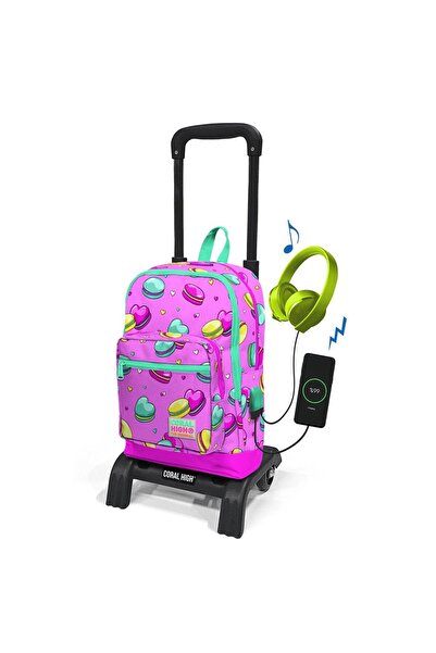 Coral High Sök-tak Çekçekli Pembe Okul Çantası 22994