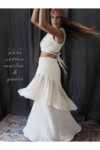 Su Koleksiyon İrem Layered Voile & Muslin Skirt Set