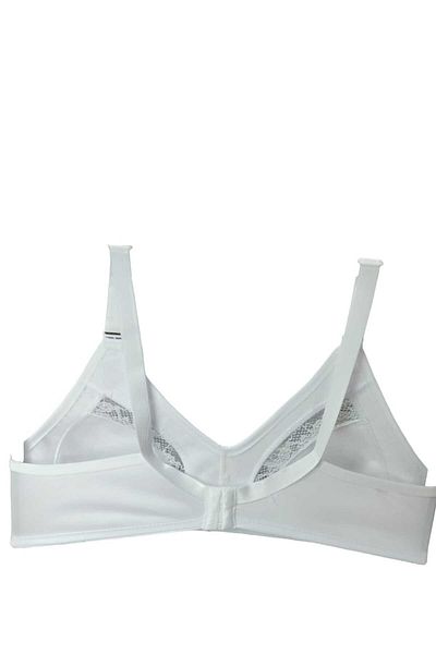 wear treasure Women's Plus Size Lace Detailed 3 Buckle Gathering Combed Cotton Supportless Wire Free Capless Mother's Bra
