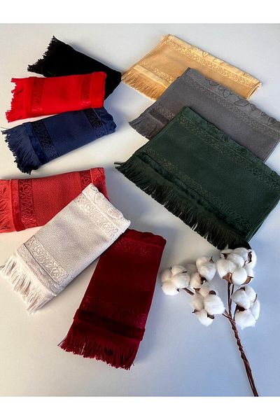 sarra 50X90 Sarra Fringed Dark Etamine Towel - Anthracite