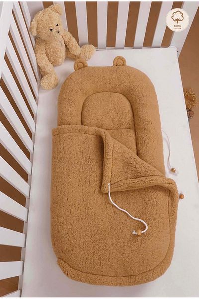 JUNİPERUS Tedy Plush Swaddle Babynest Baby Bed Mother's Side Bed
