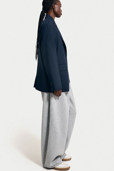 Bershka Soft touch wide-leg trousers
