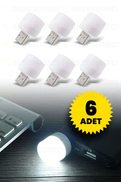 Aksesuarcı USB LED Küçük Beyaz Işık, Mini Lamba, Oturma Odası, Çocuk Odası iç...