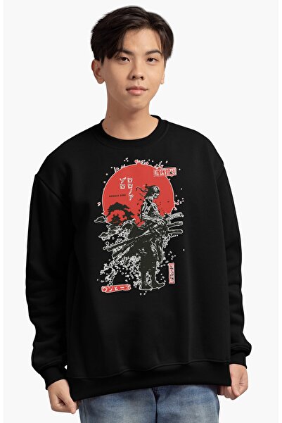 Fuddy Moda Φούτερ Unisex Oversize Samurai Roronoa Zoro - Χωρίς κουκούλα, με θ...
