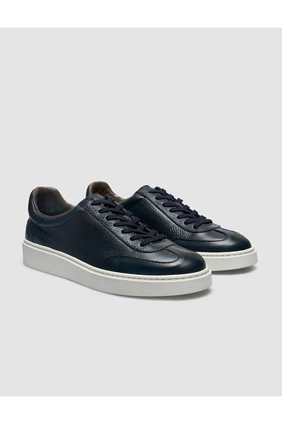 Cabani Pantofi sport pentru bărbați, 100% piele naturală, albastru bleumarin