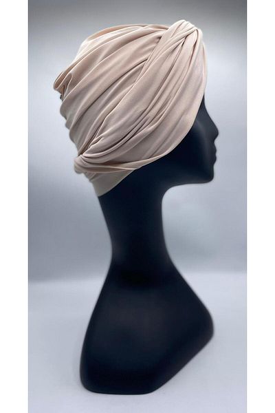 Differenza Beige Pearl Wrapped Bonnet - Sweet