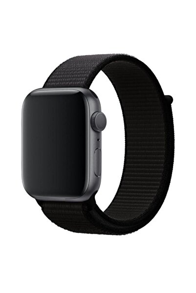Cimricik حزام رياضي منسوج شبكي لساعة Apple Watch 2 باللون الأسود مقاس 38 مم و...