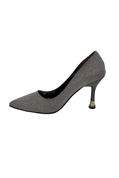 KAFKASLAR AYAKKABI KAFKASLAR NEW TREND SILVERY TOC SUBTIRE PANTOFI STILETTO