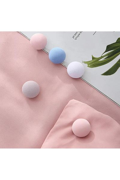 OZN AKSESUAR 6Pcs Mushroom Duvet Cover and Sheet Holder Stabilizer Pillow Quilt Cover Organizer White