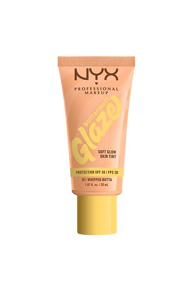 NYX Professional Makeup Buttermelt Glaze Soft Glow Skin Tint + SPF/FPS 30, 12h Wear, Whipped Butta