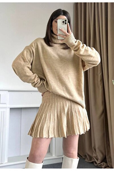 MUG collection Πλεκτό Σετ Διπλό με Φούστα